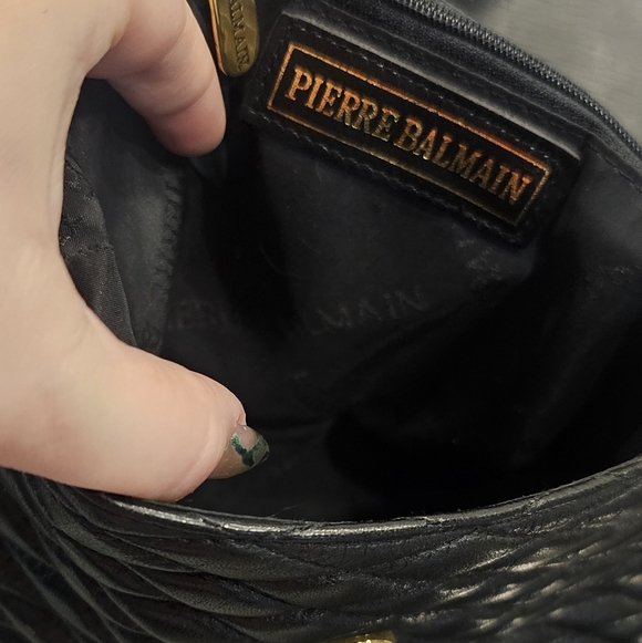 Vintage Pierre Balmaim Black Quilted Leather Chain Bag - Picture 7 of 13